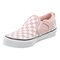 Vans Kids' Pre-School/Grade School Asher Checkerboard Powder Skate Shoes, Sneakers, Girls'