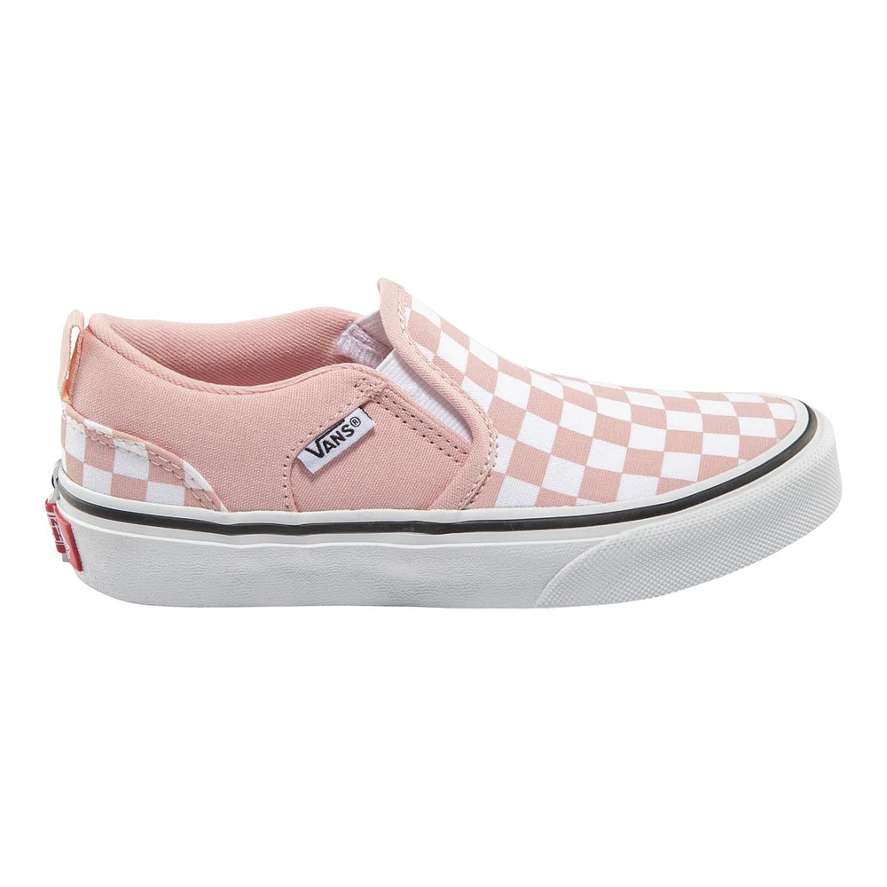 Vans Kids' Pre-School/Grade School Asher Checkerboard Powder Skate Shoes, Sneakers, Girls'