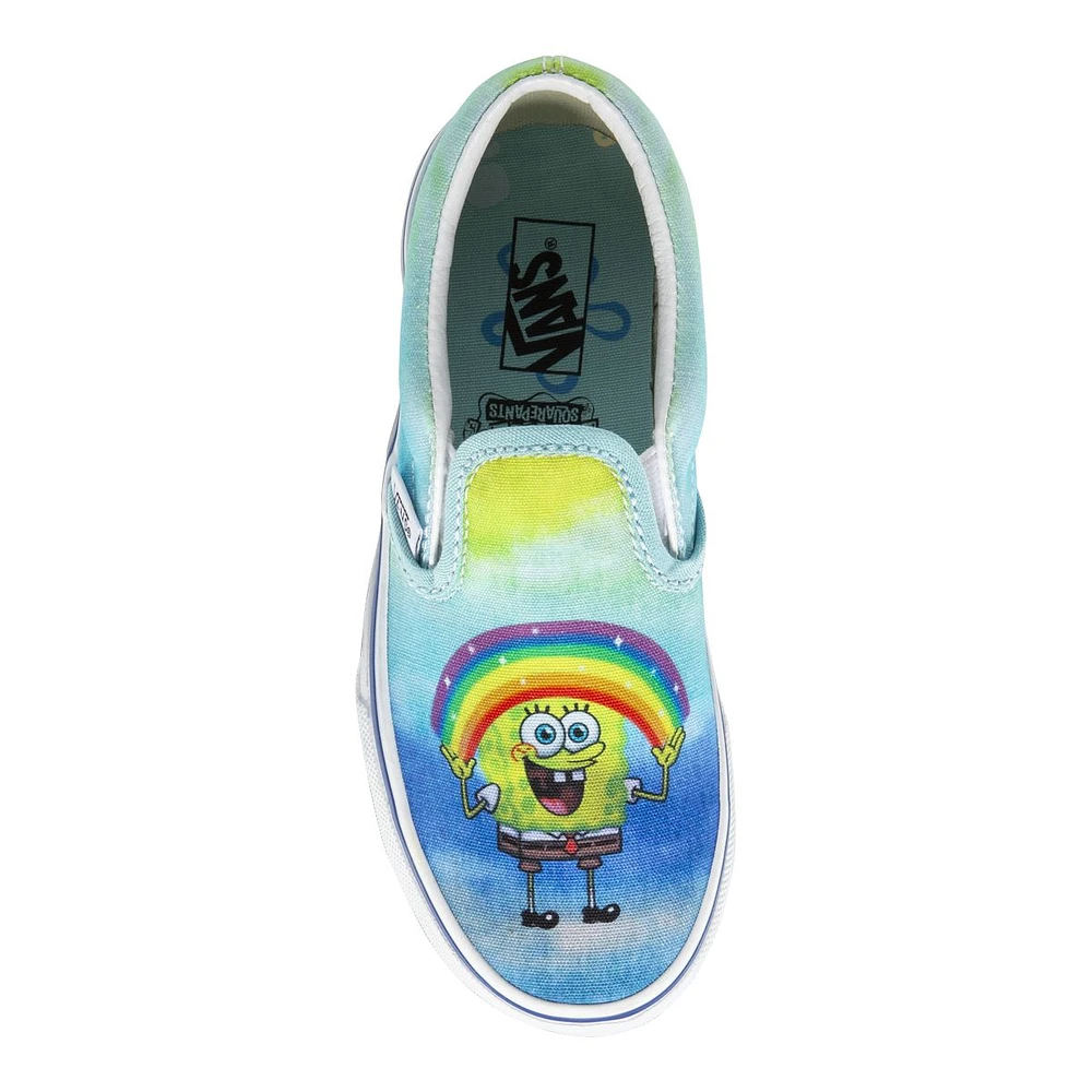 Vans x SpongeBob Kids' Pre-School  Classic Skate Shoes, Sneakers, Girls', Low Top