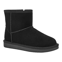 Koolaburra by UGG Kids' Koola Mini Suede Pull-On Fur-Lined Winter Boots