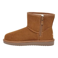 Koolaburra by UGG Kids' Koola Mini Suede Pull-On Fur-Lined Winter Boots