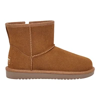 Koolaburra by UGG Kids' Koola Mini Suede Pull-On Fur-Lined Winter Boots