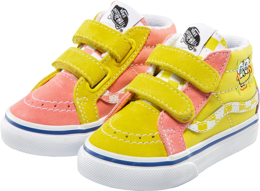 Vans x SpongeBob Kids' Toddler Best Friends SK8-Mid Skate Shoes, Sneakers, Girls', Velcro