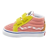 Vans x SpongeBob Kids' Toddler Best Friends SK8-Mid Skate Shoes, Sneakers, Girls', Velcro