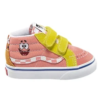 Vans x SpongeBob Kids' Toddler Best Friends SK8-Mid Skate Shoes, Sneakers, Girls', Velcro