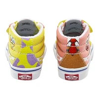 Vans x SpongeBob Kids' Toddler Best Friends SK8-Mid Skate Shoes, Sneakers, Girls', Velcro