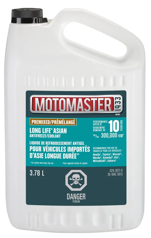 Liquide de refroidissement antigel prémélangé à durée prolongée MotoMaster  Global, 3,78 L