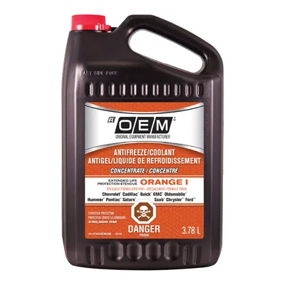 OEM Concentrated Anti-Freeze/Coolant, Chevrolet/Buick/Saturn, Orange, 3.78-L