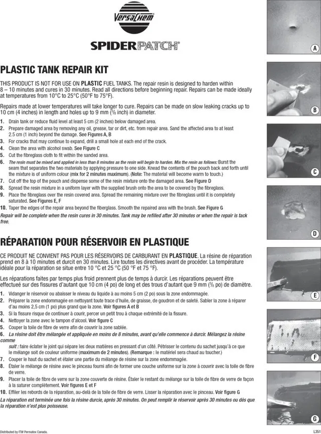 Trousse de réparation de pneu de PERMATEX