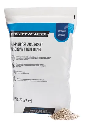 Certified All-Purpose Granular Oil/Fluid Absorbent, 12-kg