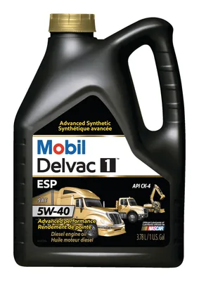 Mobil Delvac™ 5W40 Synthetic Diesel Engine/Motor Oil, 3.78-L