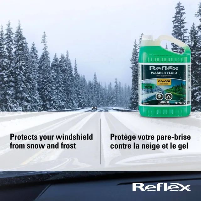 Reflex De-Icer Windshield Washer Fluid, -45°C, 3.78L, 4-pk