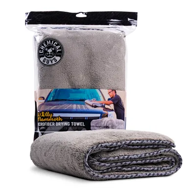 Chemical Guys Wooly Mammoth Microfibre Drying Towel, 36 x 25-in, Grey