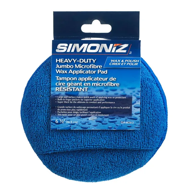 SIMONIZ Microfibre Wax Applicator Pads, 4.7-in, 3-pk