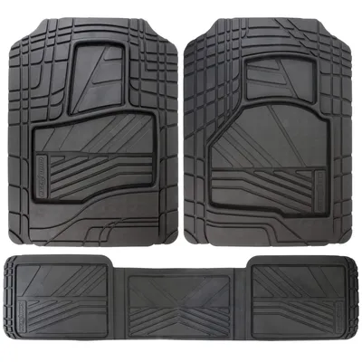 Goodyear Extra Heavy-Duty Car Floor Mats, Black, 4-pc