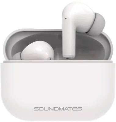 Tzumi SoundMates Pro Bluetooth Earbuds, White