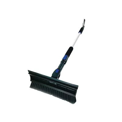 Certified Telescopic 3-in-1 Snow Brush with Ice Scraper & Squeegee, 61-in