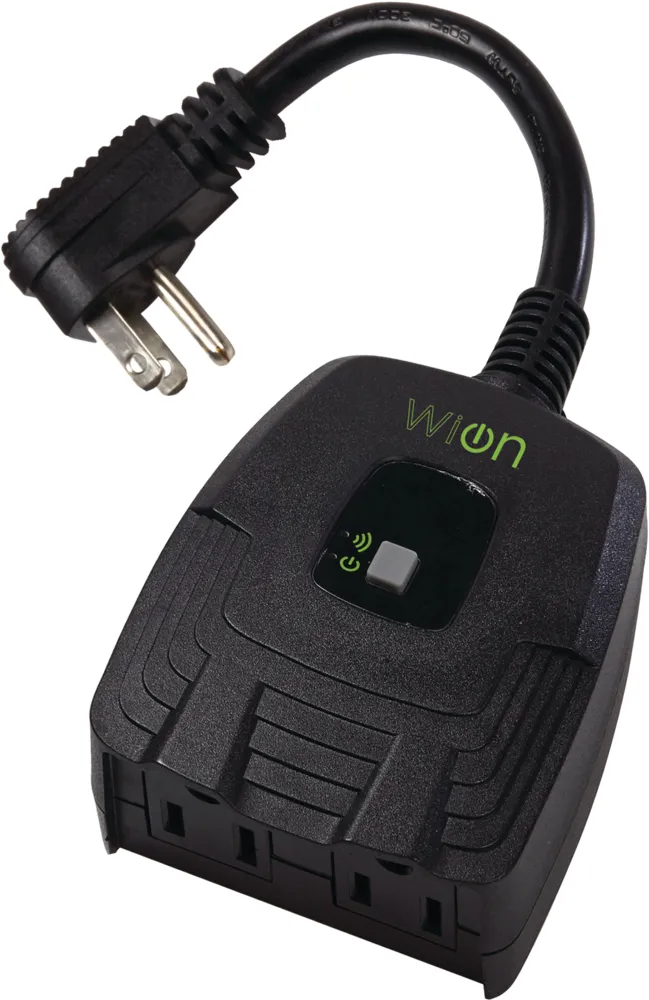 WiOn Outdoor Wi-Fi Yard Stake with 6-Outlet with Wireless Switch and  Programmable Timer