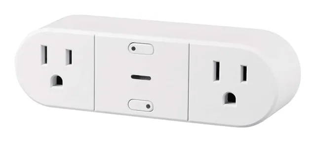 Geeni Switch Duo Double Smart Plug, White, 2 Outlets, Works with Alexa and  Google Home 