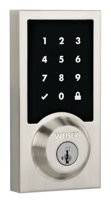 Weiser Premis SmartCode Electronic Smart Touch-Screen Keypad Deadbolt Door Lock, Satin Nickel