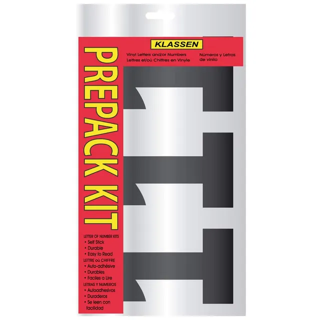 Hillman 848629 Vinyl 1-in Reflective Self-Adhesive A-Z & 0-9 Letter &  Numbers Set, Black & White, 112-pc