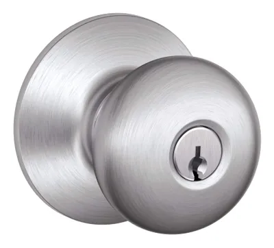 Weiser Cambie Entry Keyed Door Knob Lock Set, Satin Nickel
