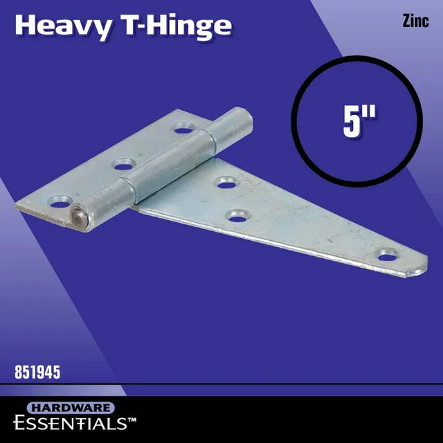 Hillman 851687 Heavy-Duty Fixed Pin Strap Hinge, Galvanized, 4-in