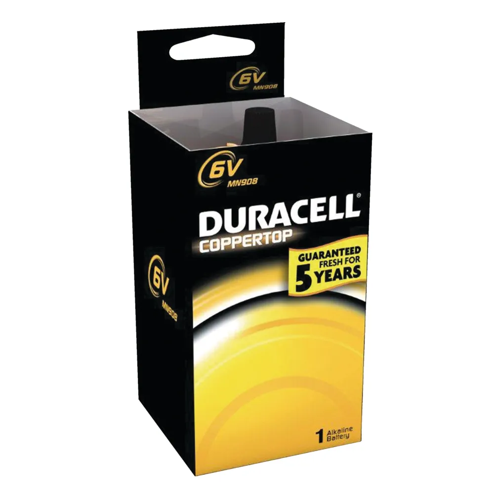 Duracell 6V Alkaline Coppertop Lantern Battery with Spring Terminals