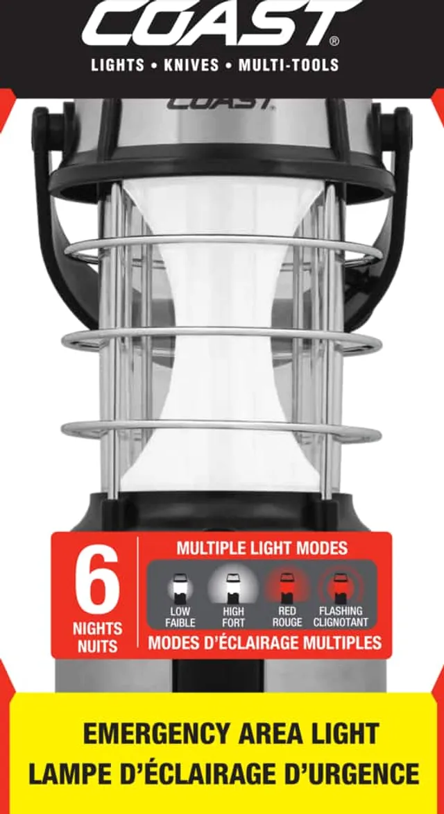 Coast EAL17 LED Emergency Area Lantern - 4-Mode Switch, 460 Lumen