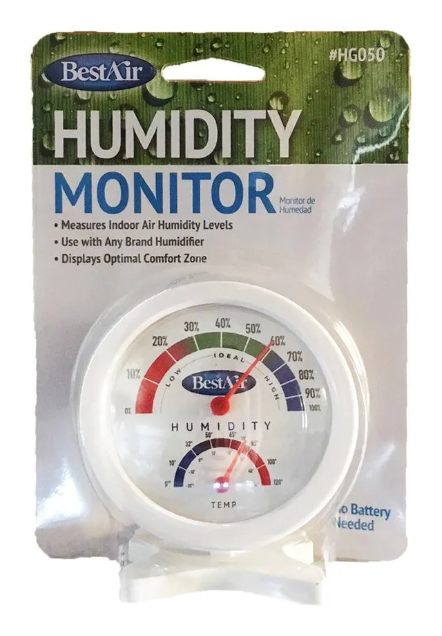 Humidity & Temperature Monitor, HG050, Measures Indoor Air Humidity Levels