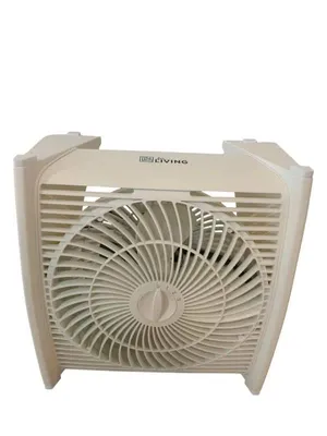 For Living Dual Position 3-Speed Whole Home/Portable Fan, 12.6-in, White