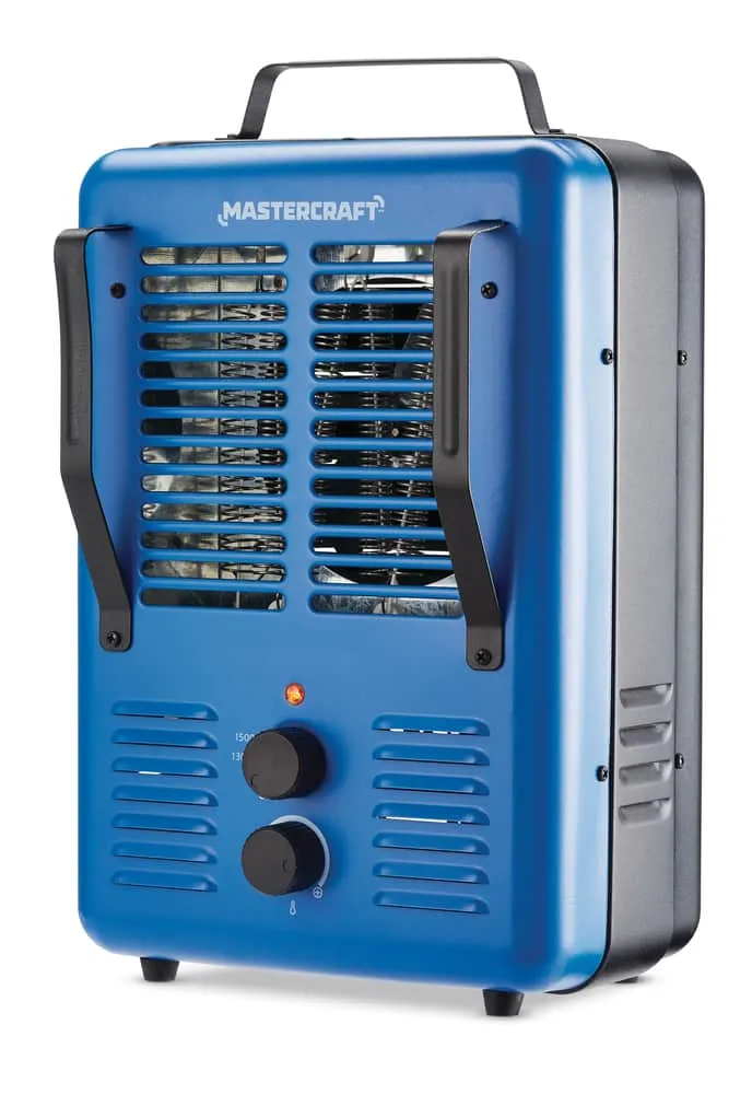 Mastercraft Deluxe Milkhouse Utility Space Heater w/Thermostat, 1500W, Blue  | Hillside Shopping Centre
