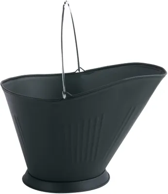 Panacea Steel Fireplace Coal Hod, Black