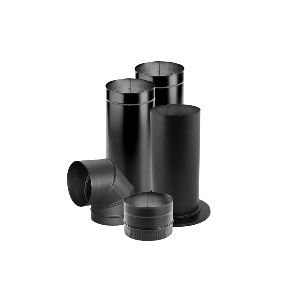 DuraVent Single Wall Chimney Stove Pipe Kit, Stainless Steel, Black |  Hillside Shopping Centre