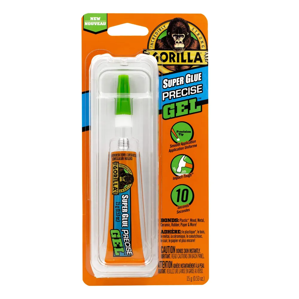 Gorilla Super Glue Adhesive, Clear, 15 g