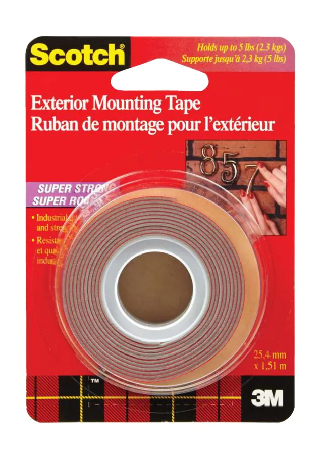 3M Scotch Heavy Duty Double Sided Foam Mounting Tape, Holds Up To 2-lbs,  1.2-cm x 1.9-m