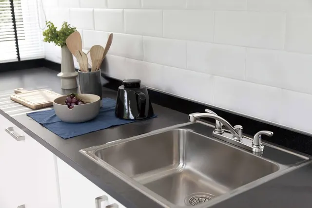 Double Handle Kitchen Faucet Chrome