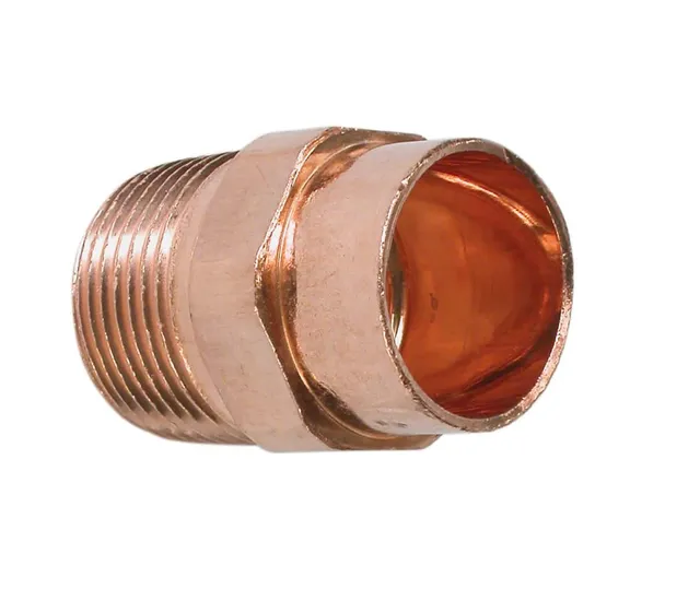 PlumbShop Brass Dishwasher Elbow, 3/4-in Garden Hose Swivel x 3/8