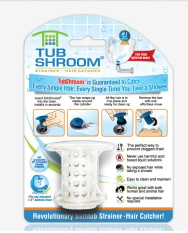 TubShroom (Green) The Hair Catcher That Prevents Clogged Tub Drains