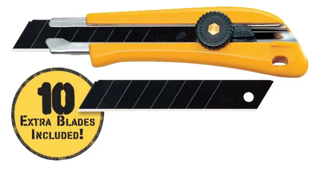 OLFA 5004 L-2 18mm Rubber Inset Heavy-Duty Utility Knife 