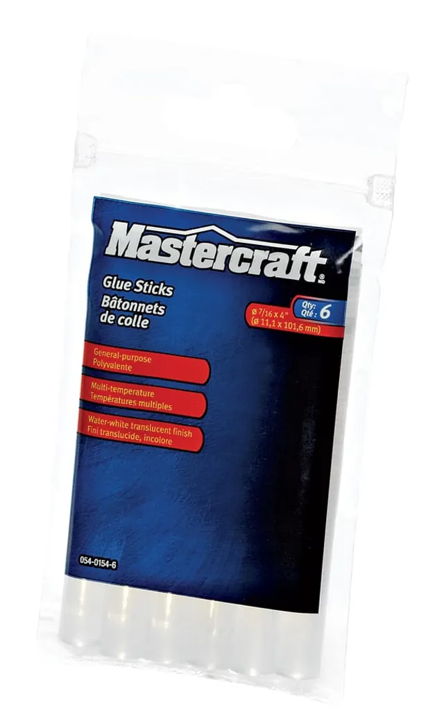Mastercraft Clear All-Purpose Hot Glue Gun Sticks, Full Size, 4-in