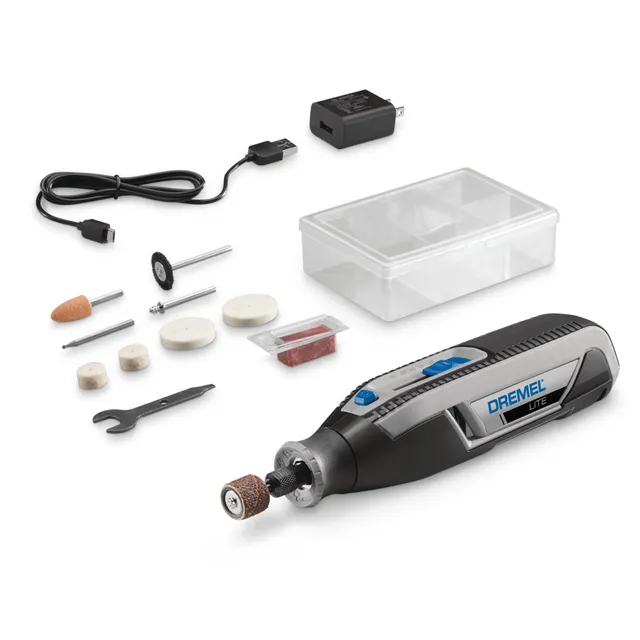 Dremel Lite 7760-N/10 4V Lithium-Ion Cordless Variable Speed Rotary Tool  with Accessories, 10-pc