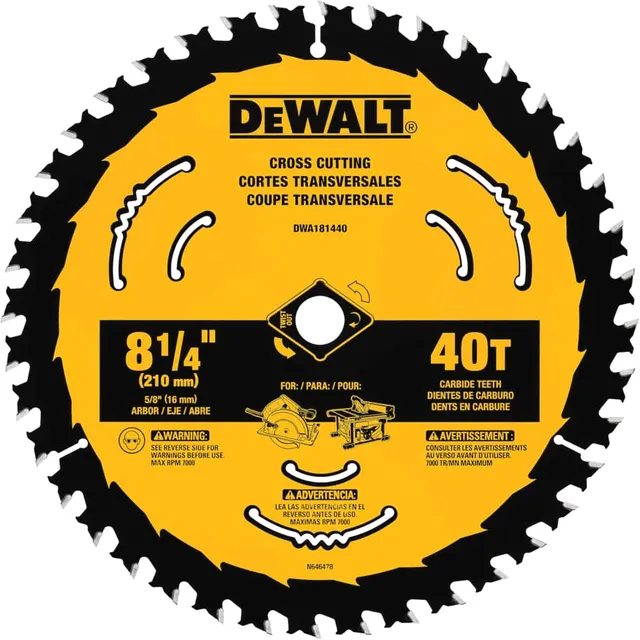 DEWALT DW7670 8-in 24T Stacked Dado Set Carbide Tipped Circular Saw Blade  for Wood Hillside Shopping Centre
