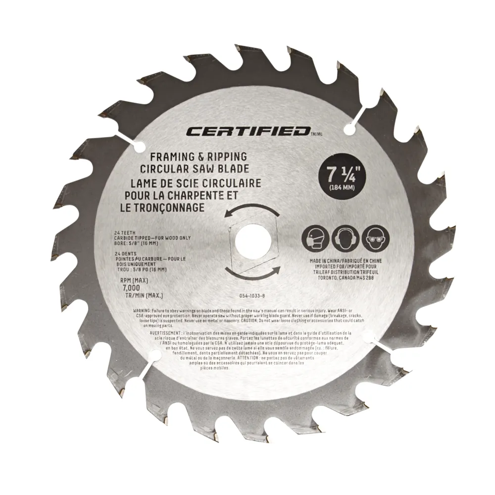 Dent in the middle of nowhere Bounce Certified 7-1/4-in 24T Carbide Tipped Circular Saw Blade for Wood |  Hillside Shopping Centre