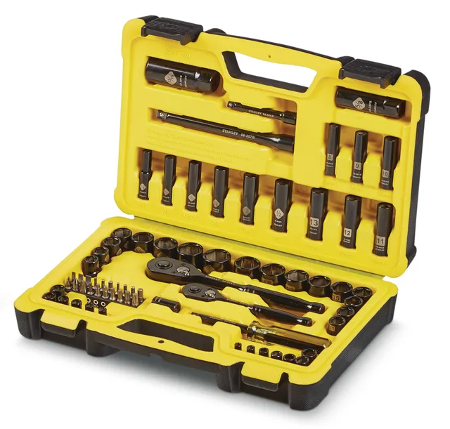 Stanley Professional Grade Black Chrome New Mechanics Tool Set (Socket Set-229 Pieces)