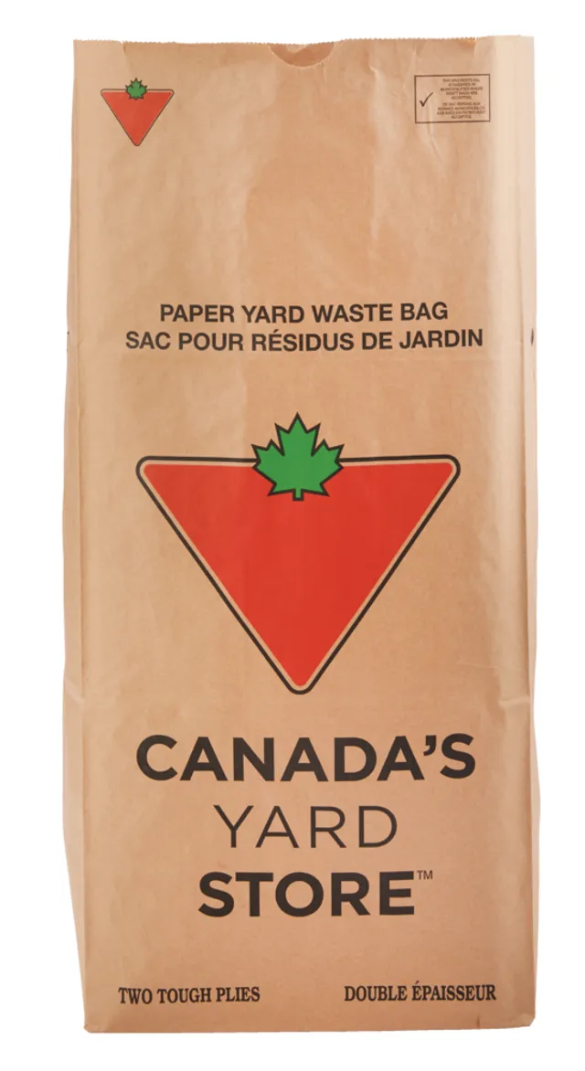 Canadian Tire 2-Ply Recyclable Kraft Paper Lawn and Yard Waste/Leaf Bags,  5-pk, 110 L