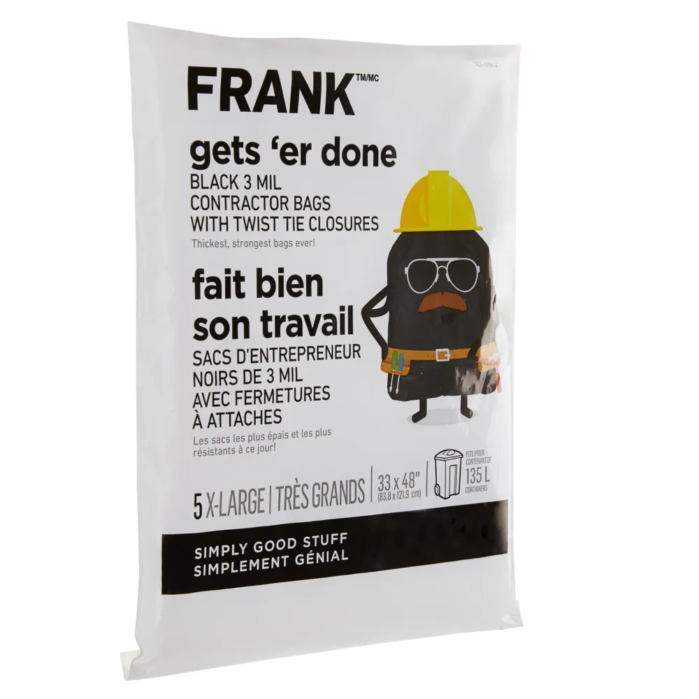 FRANK Extra-Small Swift Tie Indoor Unscented Garbage Bags, 50-pk, White,  10-L