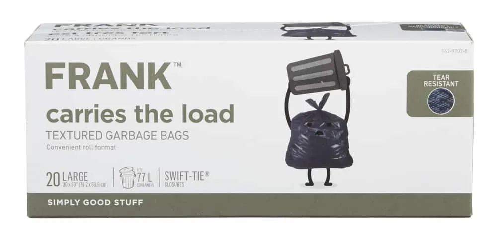 FRANK Extra-Small Organic Mint Scented Compostable Food Waste Bags, 40-pk,  Clear, 10-L