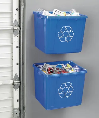 Amscan Pop-Up Trash Fling Plastic Recycling Bins, 13 Gallons, Green, Pack  Of 3 Bins