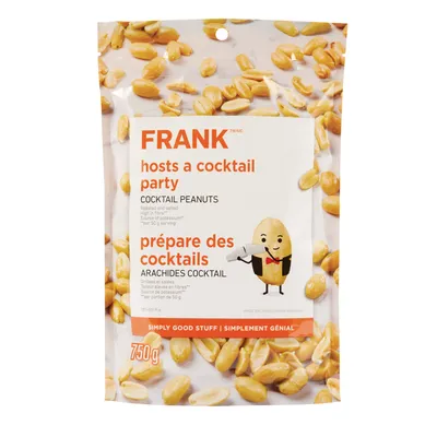 FRANK Roasted & Salted Cocktail Peanuts, 750-g